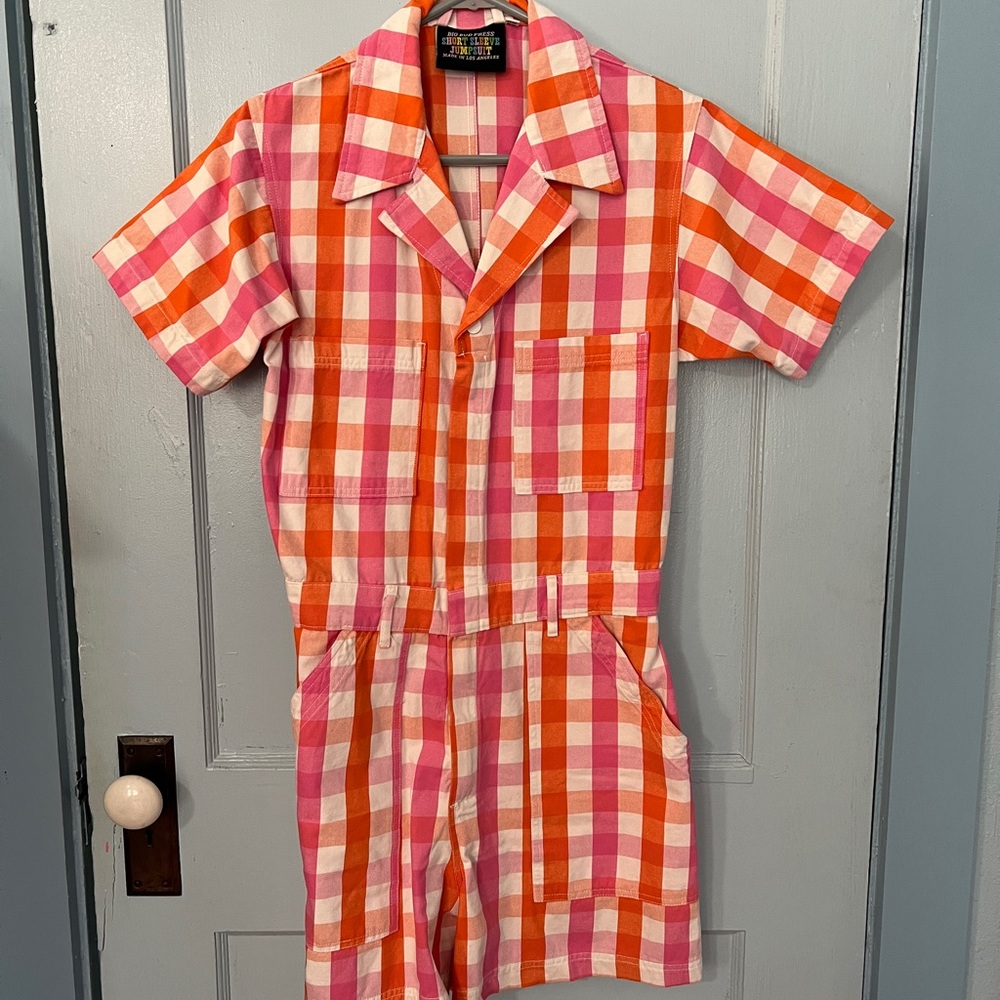 NWOT Big Bud Press Gingham Short Jumpsuit *RARE*